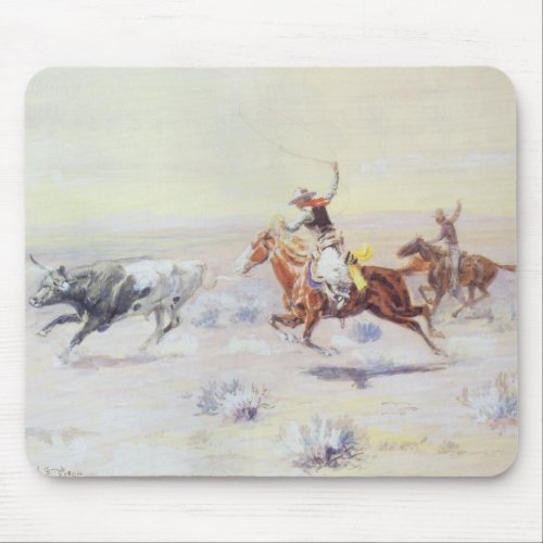 Cowboys from the Bar Triangle by CM Russell Mouse Pad