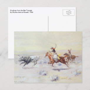 Cowboys from the Bar Triangle by CM Russell Postcard