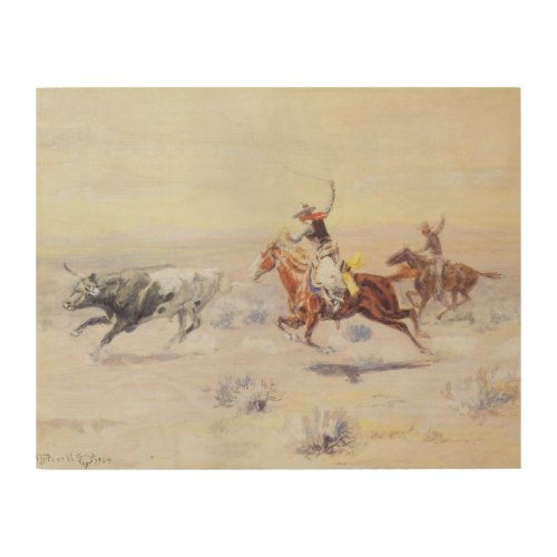 Cowboys from the Bar Triangle by CM Russell Wood Wall Decor