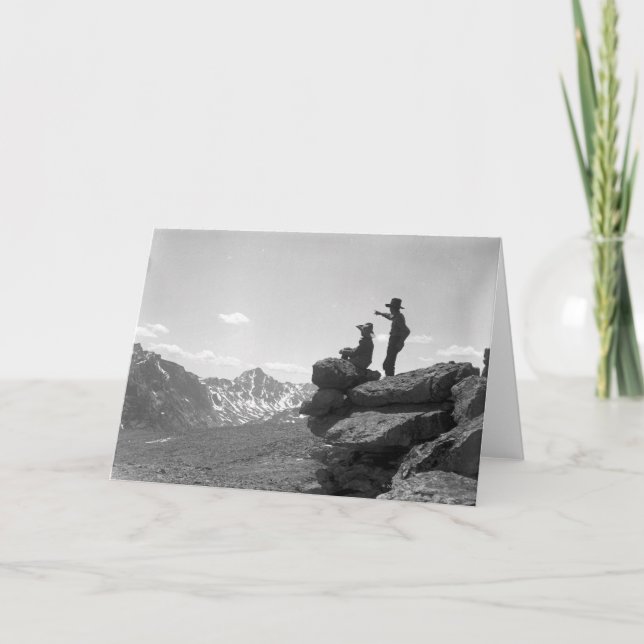 Cowboys on a ridge card (Front)