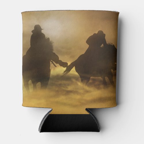 Cowboys Racing the Sunset Surreal Can Cooler