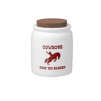 Cowboys Ride ‘Em Harder Candy Jar
