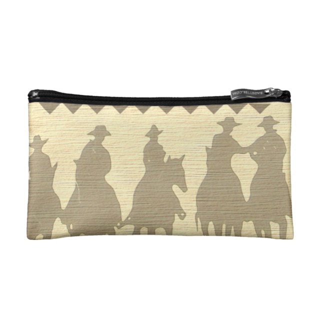 Cowboys roundup time western southwest pocket book makeup bag (Front)