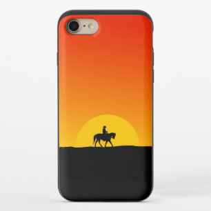 Cowboys Sunset Horse Nature iPhone 8/7 Slider Case