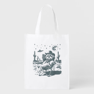 Cowboys UFO Western Grocery Bag