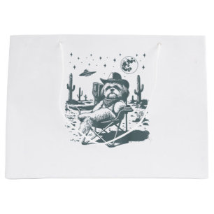 Cowboys UFO Western Large Gift Bag
