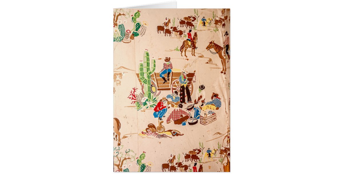 Cowboys Vintage Wallpaper Wild West Zazzle Com