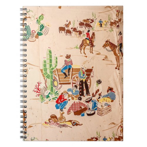 Cowboys _ Vintage Wallpaper _ Wild West Notebook