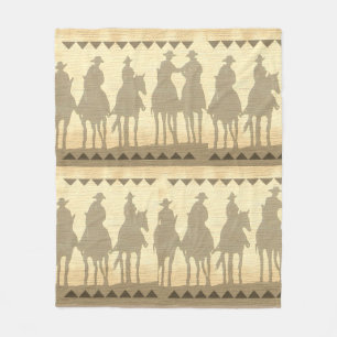 Cowboys western roundup fleece Blanket 50"x60"