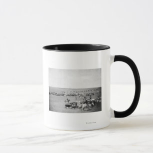 Cowboys with Cattle on the Range Photograph Mug