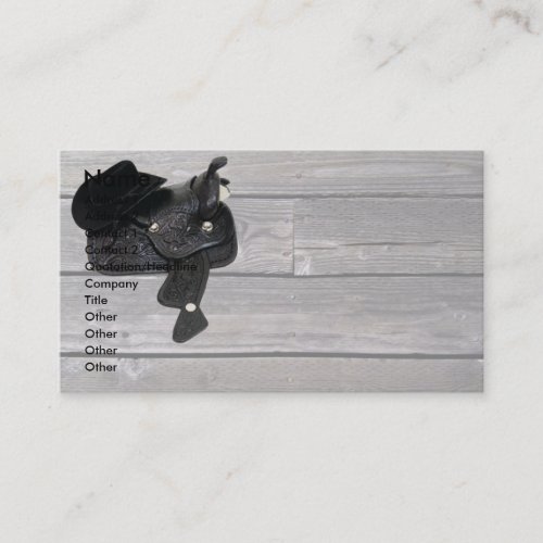 CowboySaddleWoodgrain, Name, Address 1, Address... Business Card