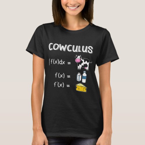 Cowculus Cow Math Nerdy Student Teacher T_Shirt