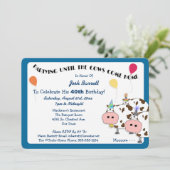 Cowdacious Rounded Cut Birthday Party Invitation (Standing Front)