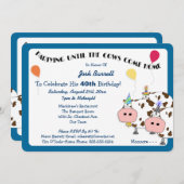 Cowdacious Rounded Cut Birthday Party Invitation (Front/Back)