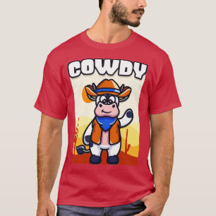 Cowdy Funny Cow Cowboy Costume Western Ranch T-Shirt