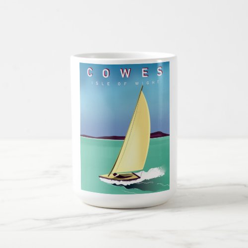 cowes isle of wight travel poster print coffee mug