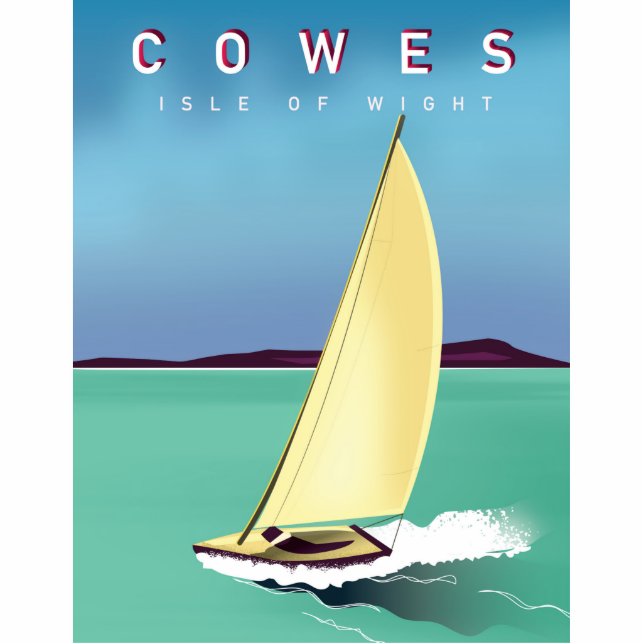 cowes isle of wight travel poster print. cutout (Front)