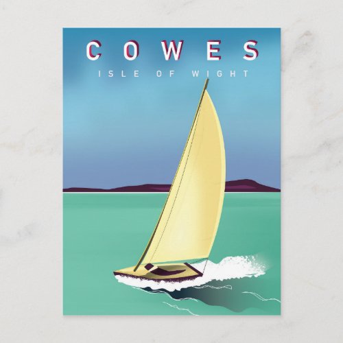 cowes isle of wight travel poster print postcard