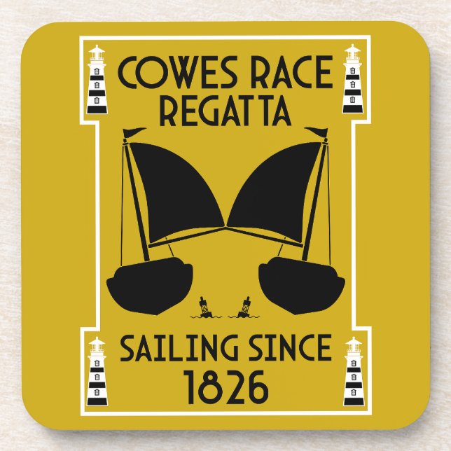 Cowes Isle of Wight Yacht Regatta Beverage Coaster (Front)