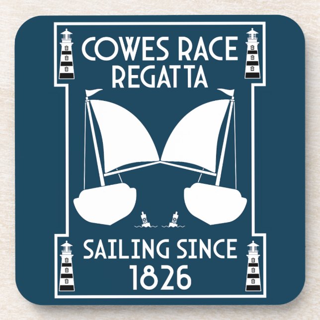 Cowes Isle of Wight Yacht Regatta Beverage Coaster (Front)