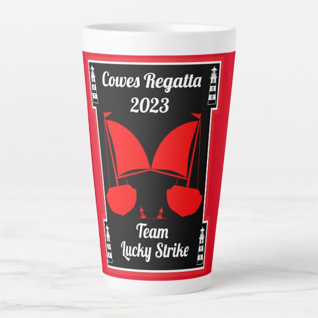 Cowes Isle of Wight Yacht Regatta Latte Mug (Front)