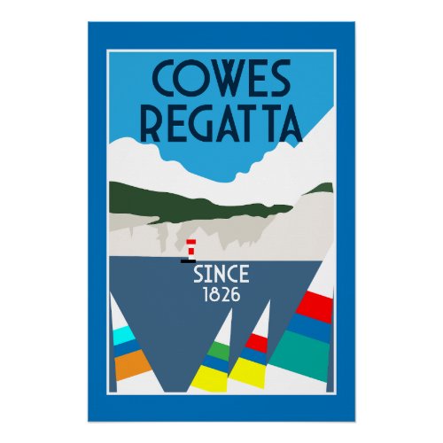 Cowes Isle of Wight Yacht Regatta Poster