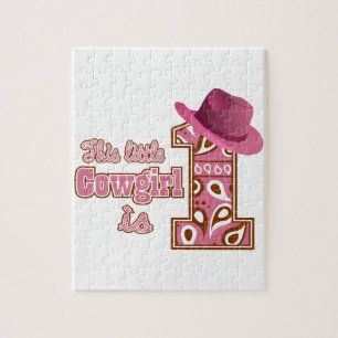 Cowgirl 1st Birthday Jigsaw Puzzle