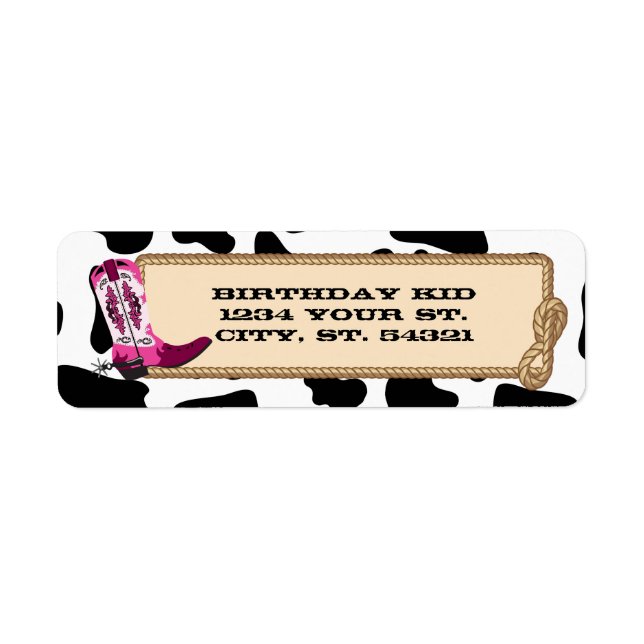 Cowgirl Address Labels (Front)