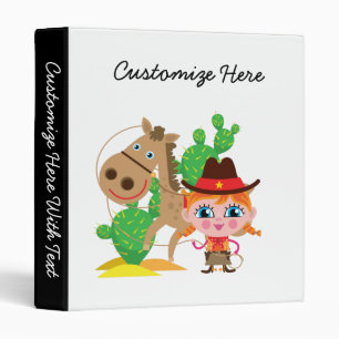 Cowgirl and Horse Binder