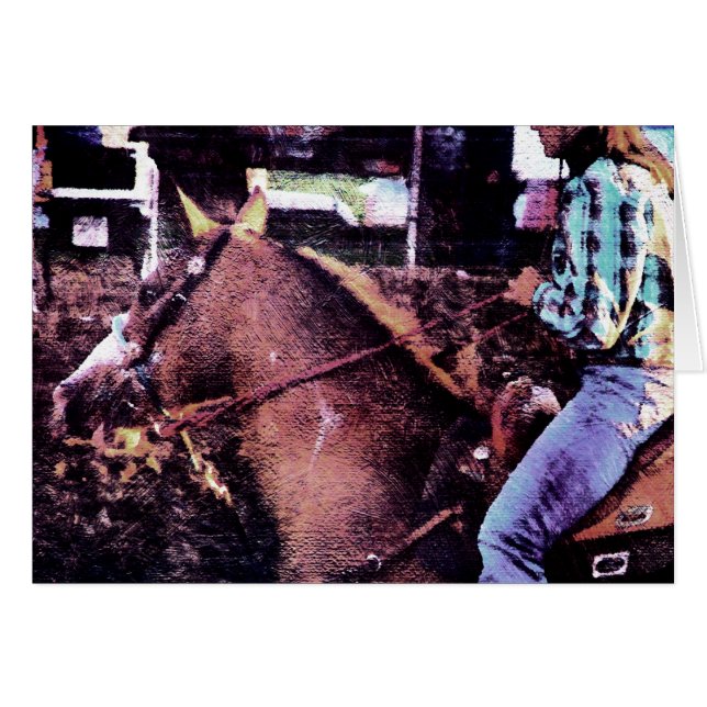 Cowgirl and Horse Cards (Front Horizontal)