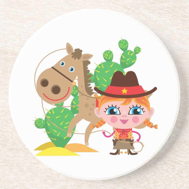 Cowgirl and Horse Coaster (Front)