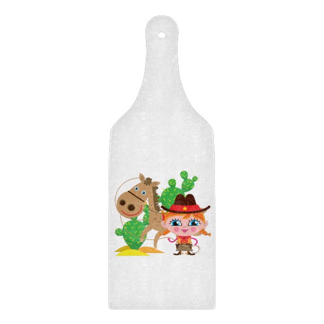Cowgirl and Horse Cutting Board (Front)