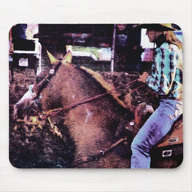 Cowgirl and Horse Mouse Pad (Front)