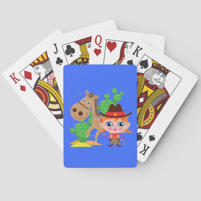Cowgirl and Horse Poker Cards (Back)