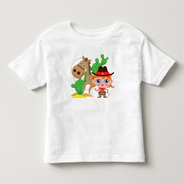 Cowgirl and Horse Toddler T-shirt (Front)