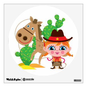Cowgirl and Horse Wall Decal