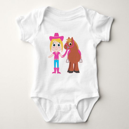 Cowgirl and Pony Baby Bodysuit