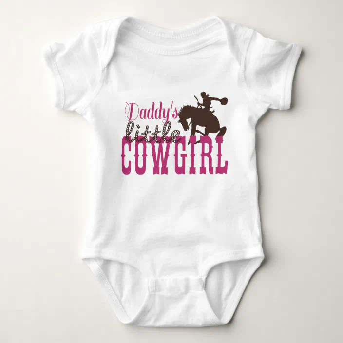 Cowgirl Guns Star Pink Cotton L/S Bodysuit Girl Milk Cow Baby Dress Set NB-18M 