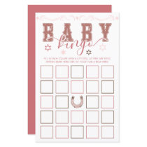 Cowgirl Baby Shower Bingo Game – Saddle Up Style
