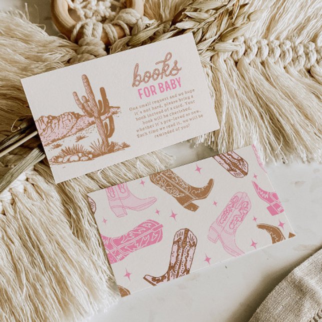 Cowgirl Baby Shower Books for Baby Cards (Creator Uploaded)
