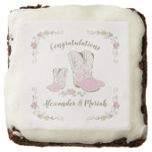 Cowgirl Baby Shower Country Western Pink Girl Brownie (Front)
