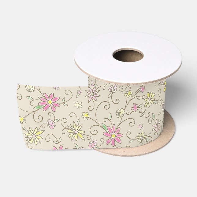 Cowgirl Baby Shower Country Western Pink Girl Satin Ribbon (Spool)