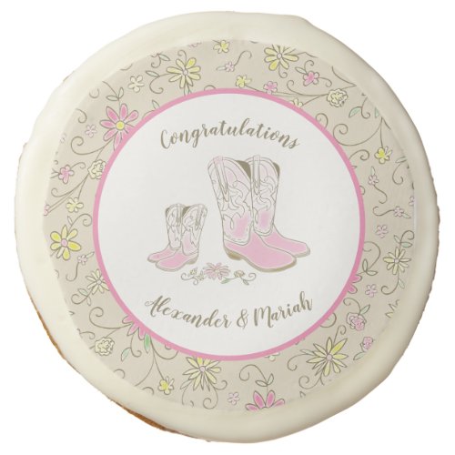 Cowgirl Baby Shower Country Western Pink Girl Sugar Cookie
