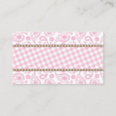 Cowgirl Baby Shower Diaper Raffle Ticket pink Enclosure Card (Back)