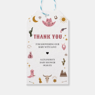 Cowgirl Baby Shower Favor Tags