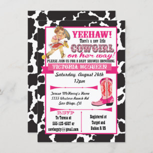 Cowgirl Baby Shower Invitation