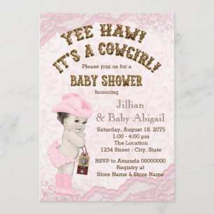 Cowgirl Baby Shower Invitation