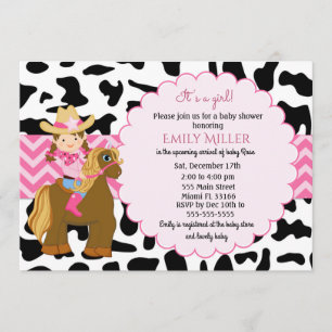 Cowgirl Baby Shower Invitation