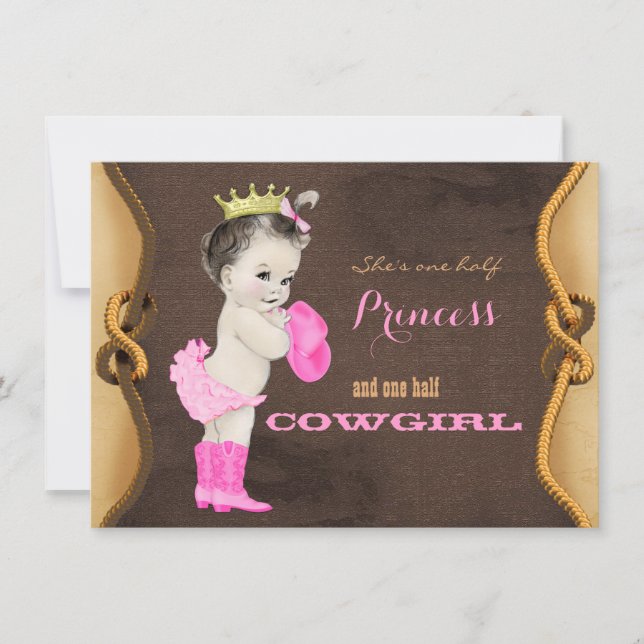 Cowgirl Baby Shower Invitation (Front)
