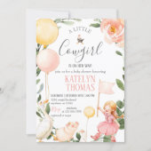 Cowgirl Baby Shower Invitation with Greenery (Front)